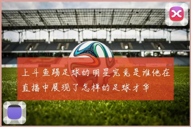 上斗鱼踢足球的明星究竟是谁他在直播中展现了怎样的足球才华